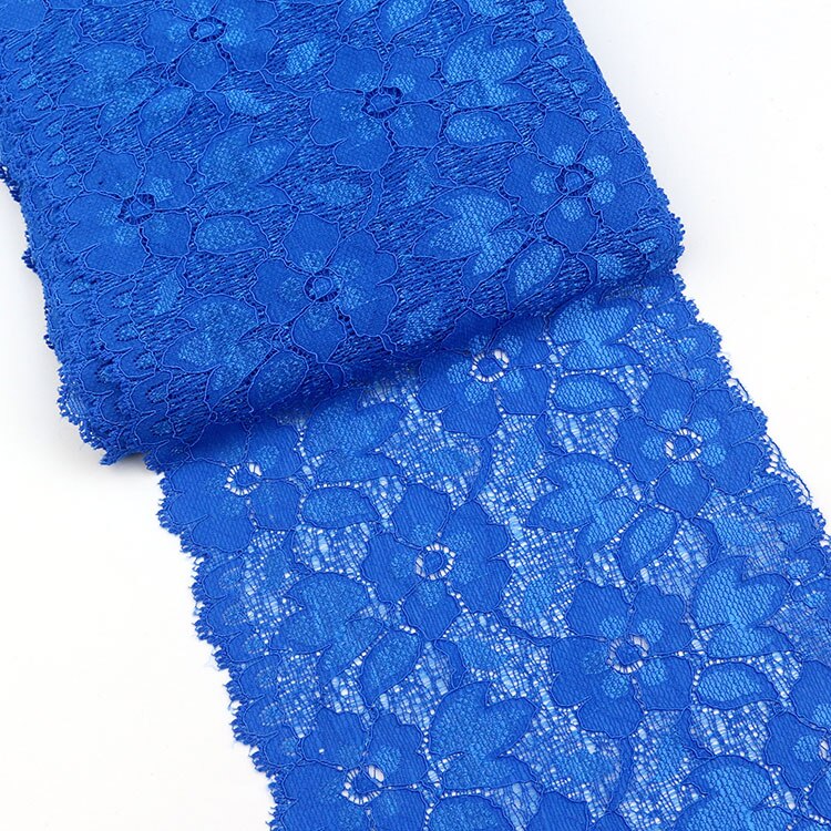 Ruban de dentelle souple à motif Floral de 16cm, fournitures d'artisanat en dentelle, robe pour vêtements dessus soutien-gorge décoration blanche, guipure dentelle: Bleu Royal