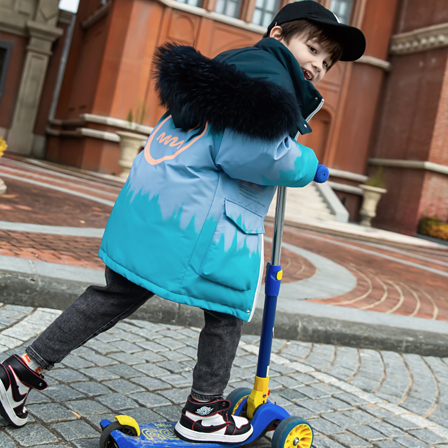 -30 graden russische winter witte eendendonsjassen voor babyjongens kinderen print dikke warme jassen kinderen bovenkleding tops