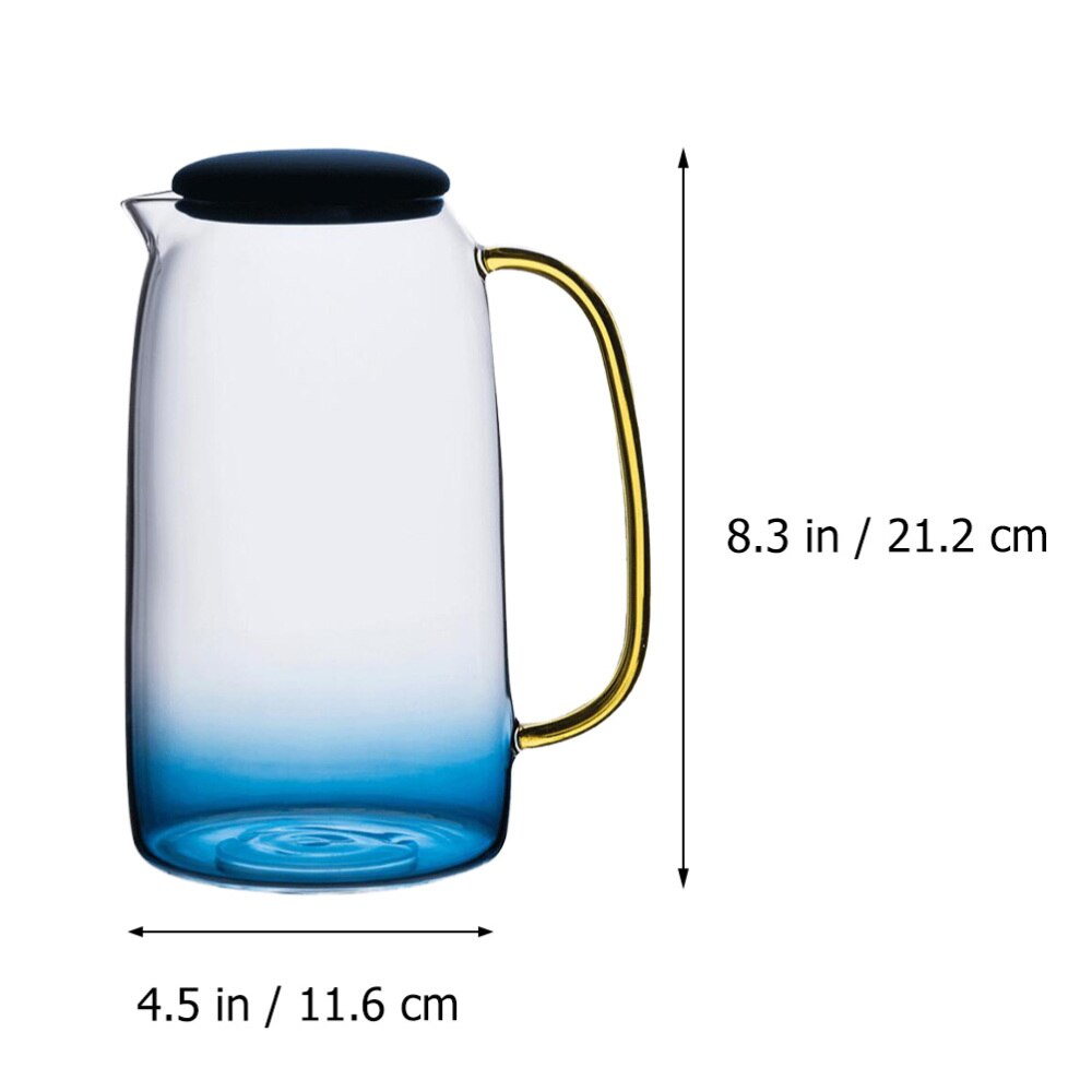 1 uppsättning värmekåliga vattenbehållare med stor kapacitet i glas med lock