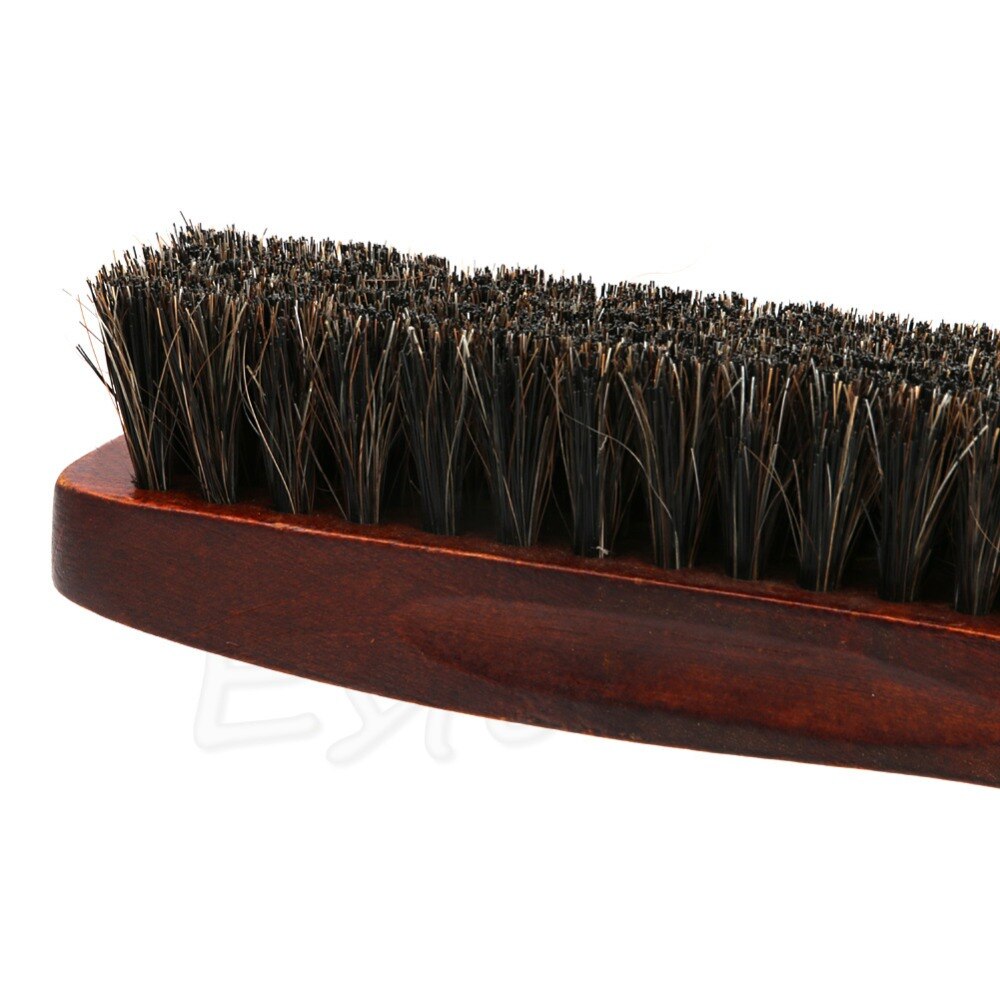 Praktische Paard Haar Professionele Schoen Shine Polish Buffing Brush Houten bruine schoen borstel thuis cleaning tools Sneakers Schoen