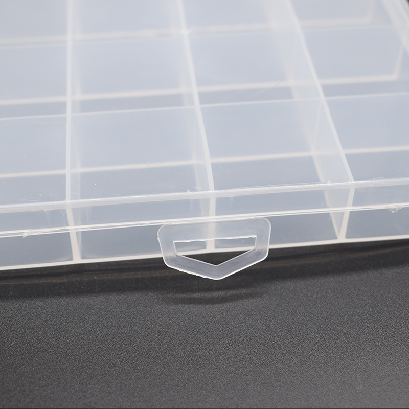 10 \ 13 \ 24 rejilla fija caja de almacenamiento transparente de plástico de los PP caja de accesorios de la joyería de partes de la caja de clasificación componentes de caja de embalaje