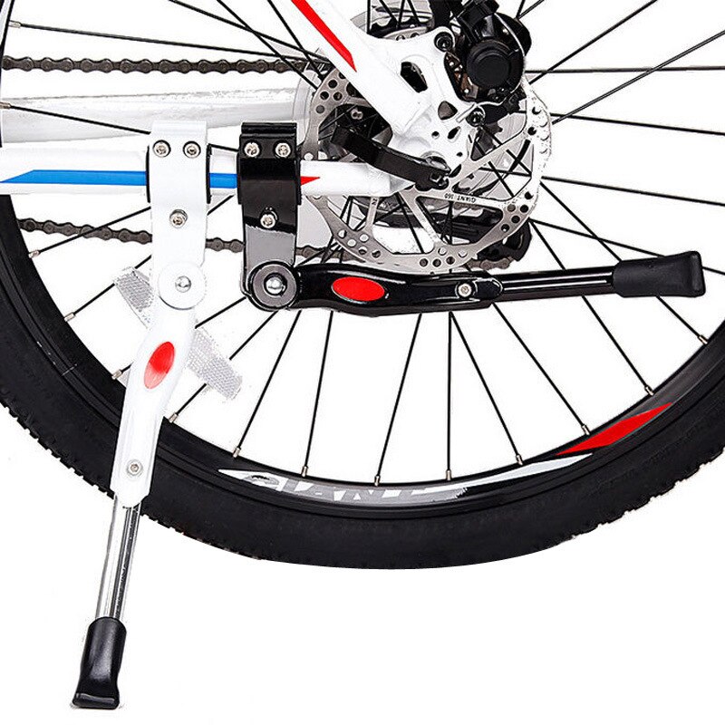 2 Stuks Bike Side Kickstand Verstelbare Aluminium Side Stand Met Anti-Slip Rubberen Voetjes Voor 22-27 inch Mountain Road Fiets