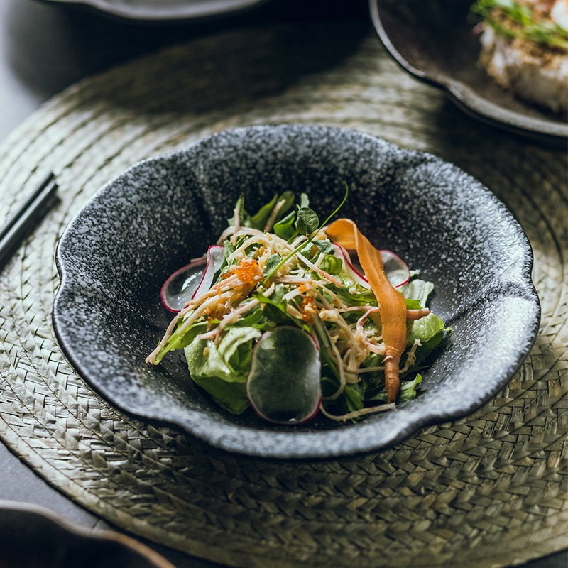 Creatieve Magnolia Bloem Plaat Keramische Plaat Eenvoudige Japanse Restaurant Plaat Diepe Plaat Dim Sum Plaat Kimchi Koude Groente Pla