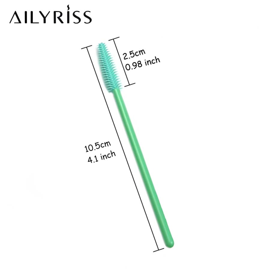 Brosse à sourcils en Gel de Silicone pour femmes, 500 pièces, peigne, Mascara, baguette, Extension de cils, bâton de Mascara, beauté