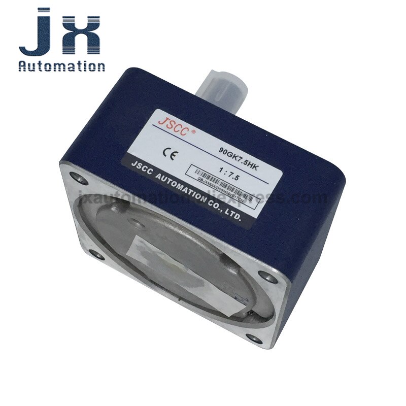 JSCC Rectangular Solid Gearbox 90GK7.5HK Gear Head Ratio 1:7.5