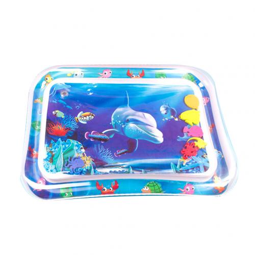 Baby Infant Cartoon Octopus Dolphin Inflatable Water Mat Summer Game Play Pad Toy Water Cushion Cartoon Pattern: Dolphin