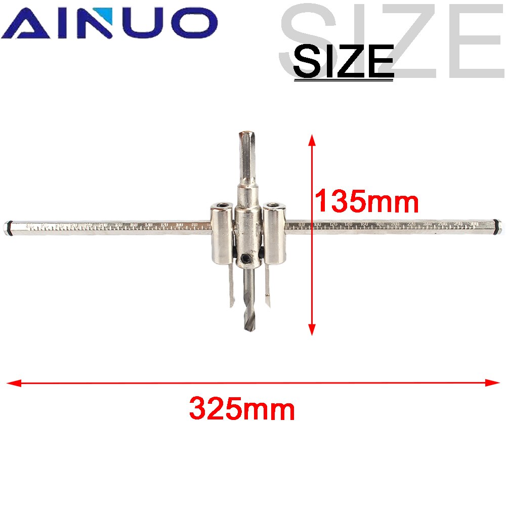 30-130mm Adjustable Metal Wood Circle Hole Saw Drill Bit Cutter Kit DIY Tool Round Cutting Blade Cordless Woodworking