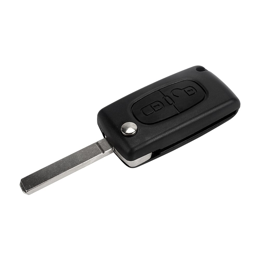Vdiagtool-llave de coche plegable con control remoto, llave sin grabar, 2 botones, para CITROEN C2, C3, C4, C5, C6, C8, sin ranura, CE0526