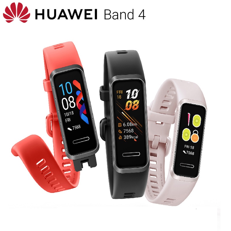 Huawei band 4 smart band globaali versio älykello sykemittari kellotaulut usb-liittimen lataus