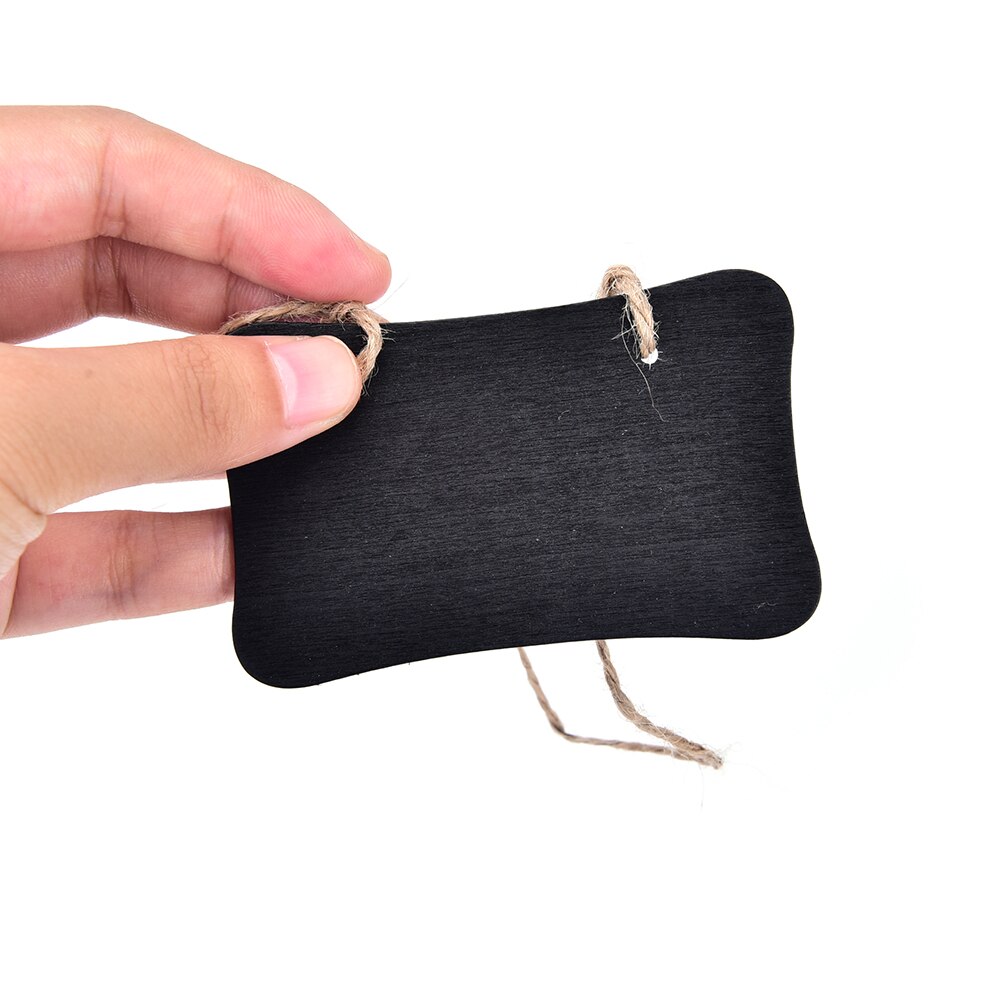 2Pcs Wooden chalkboard with hang string Mini Blackboard Chalkboard Pegs Clips Party Direction Signs Message Boards Stands