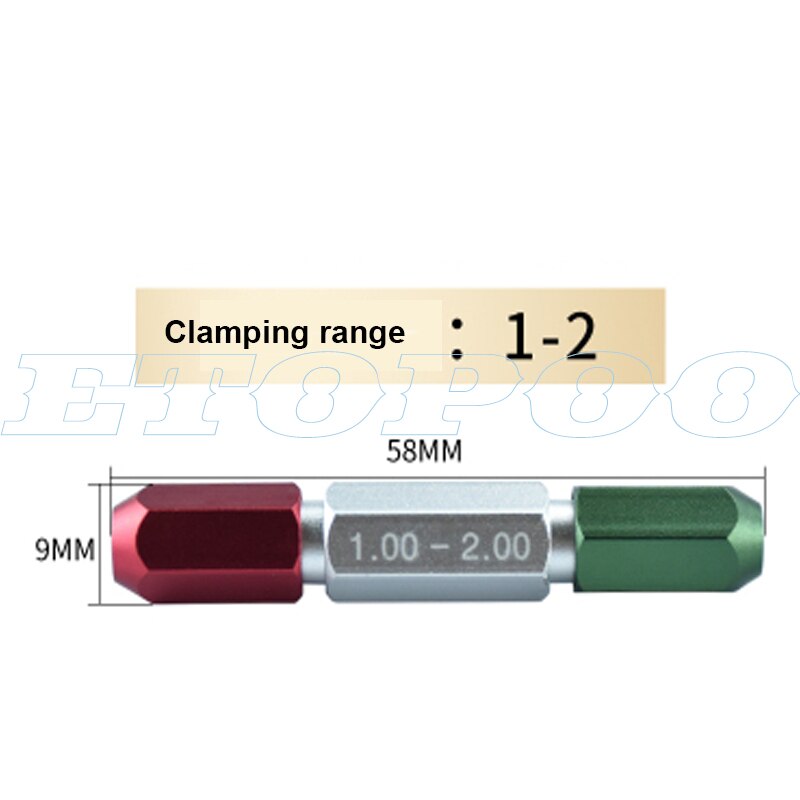 1pcs 0.1-0.49mm 0.5-5.99mm 6-9.99mm 20.0mm Cylindrical Pin gauge Smooth Plug Gauge Hole Gauge handle step Pin Gage holder tools: handle 1-2 1pcs