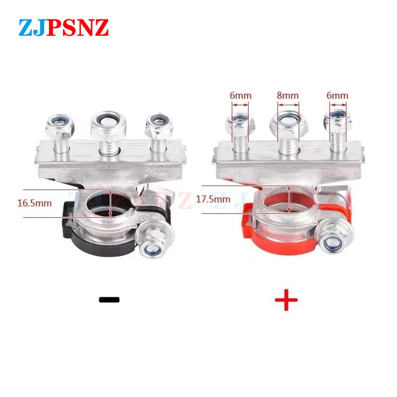 12V 24V Auto Cable Connector Battery Bornes Main Cable Post Clamp Terminal Screw Connection Positive&amp;Negative For Car Truck Boat: F