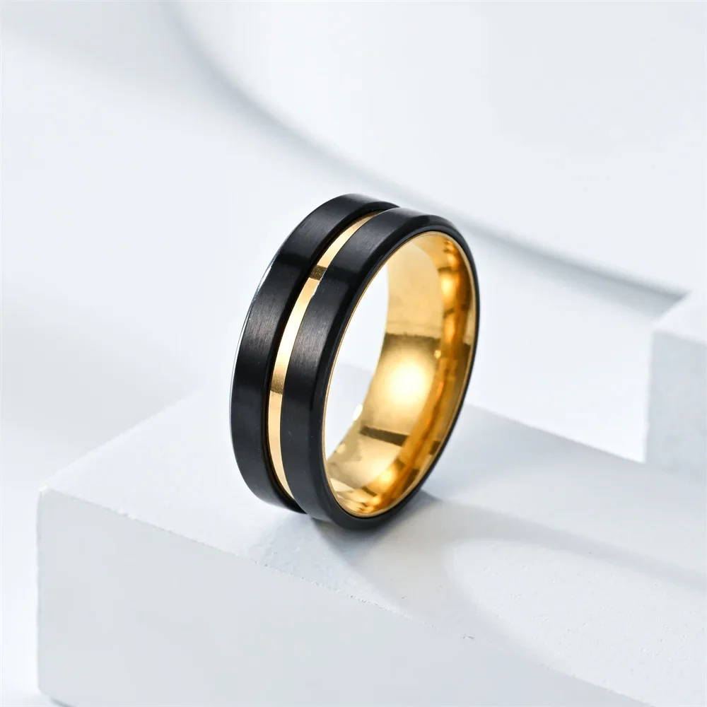 TUTISS Anello In Titanio Puro 8 Mm – Finitura Opaca Color Canna Di Fucile, Argento O Nero – Fede Nuziale E Gioiello Uomo Donna