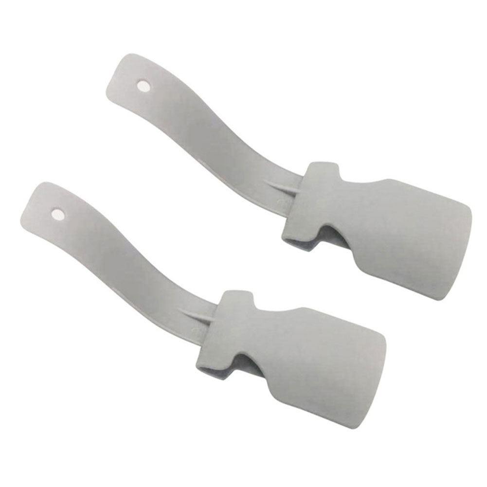1/2Pcs Portable Lazy Shoe Helper Unisex With Handle Shoe Horn Plastic Easy to Use Sneakers Shoehorn Home Shoes Lifter Tool: Grey 2pcs