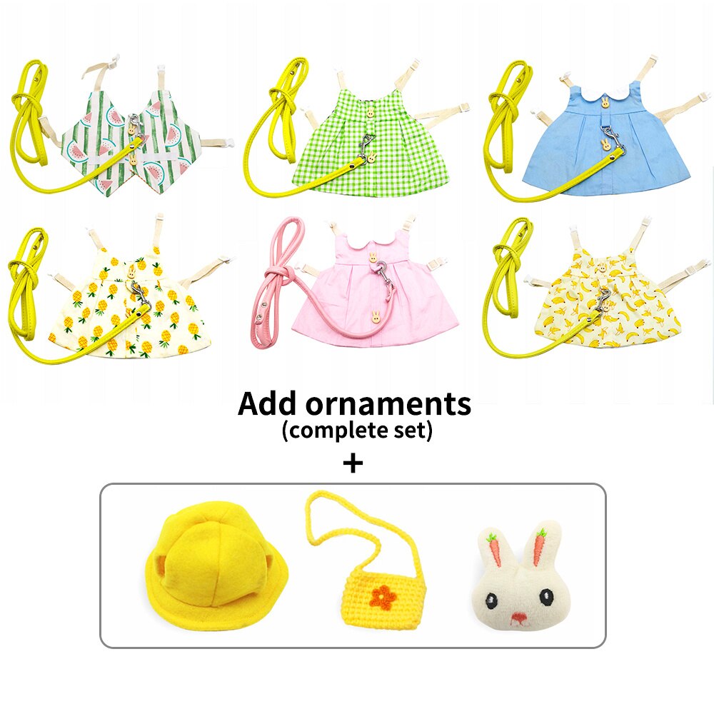 Cute Bunny Vest Harness Outdoor Leash Set Rabbit C... – Grandado