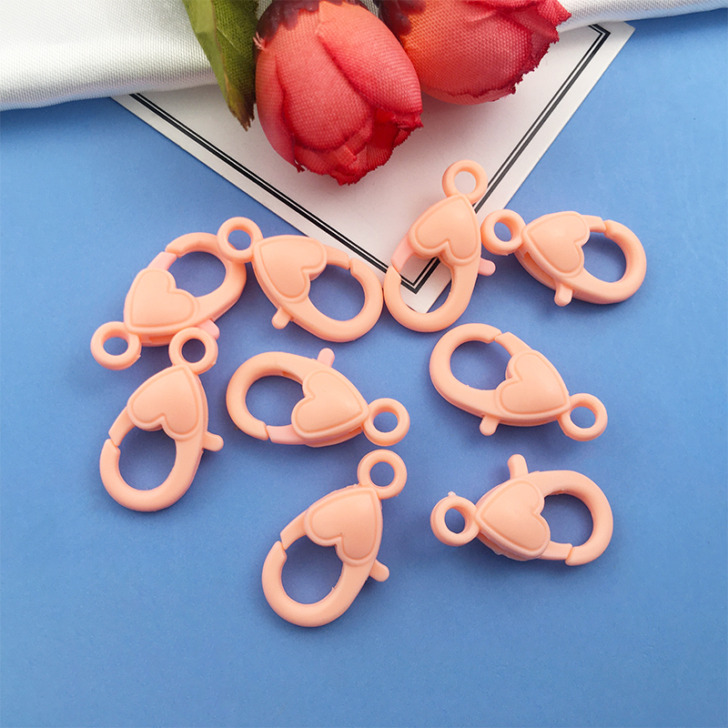 20 Stks/partij Acryl Kleurrijke Sieraden Maken Sluitingen 22X13Mm Kreeft Sluitingen Voor Diy Ketting Armbanden Sieraden Maken Bevindingen: green