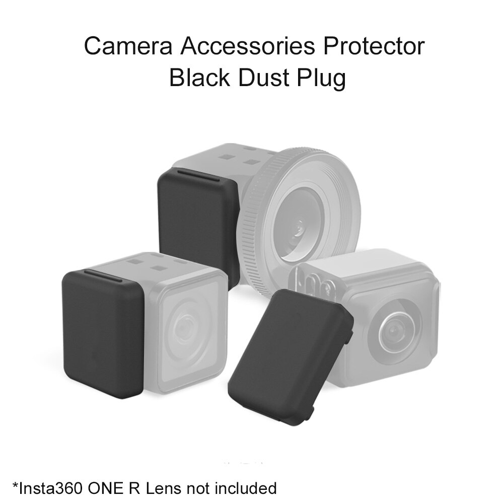 2 stk beskyttelse kamera tilbehør bærbar støvplugg beskyttelsesdeksel praktisk silikonetui vanntett til insta 360 en r objektiv