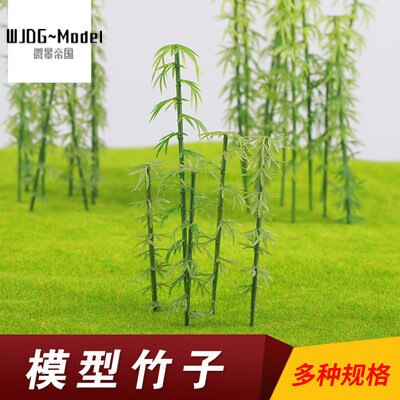 Wjdg Model10Pcs Groene Plastic Model Bamboe Bomen Schaal Tuin Decor Trein Landschap Landschap Kinderen Speelgoed Miniatuur