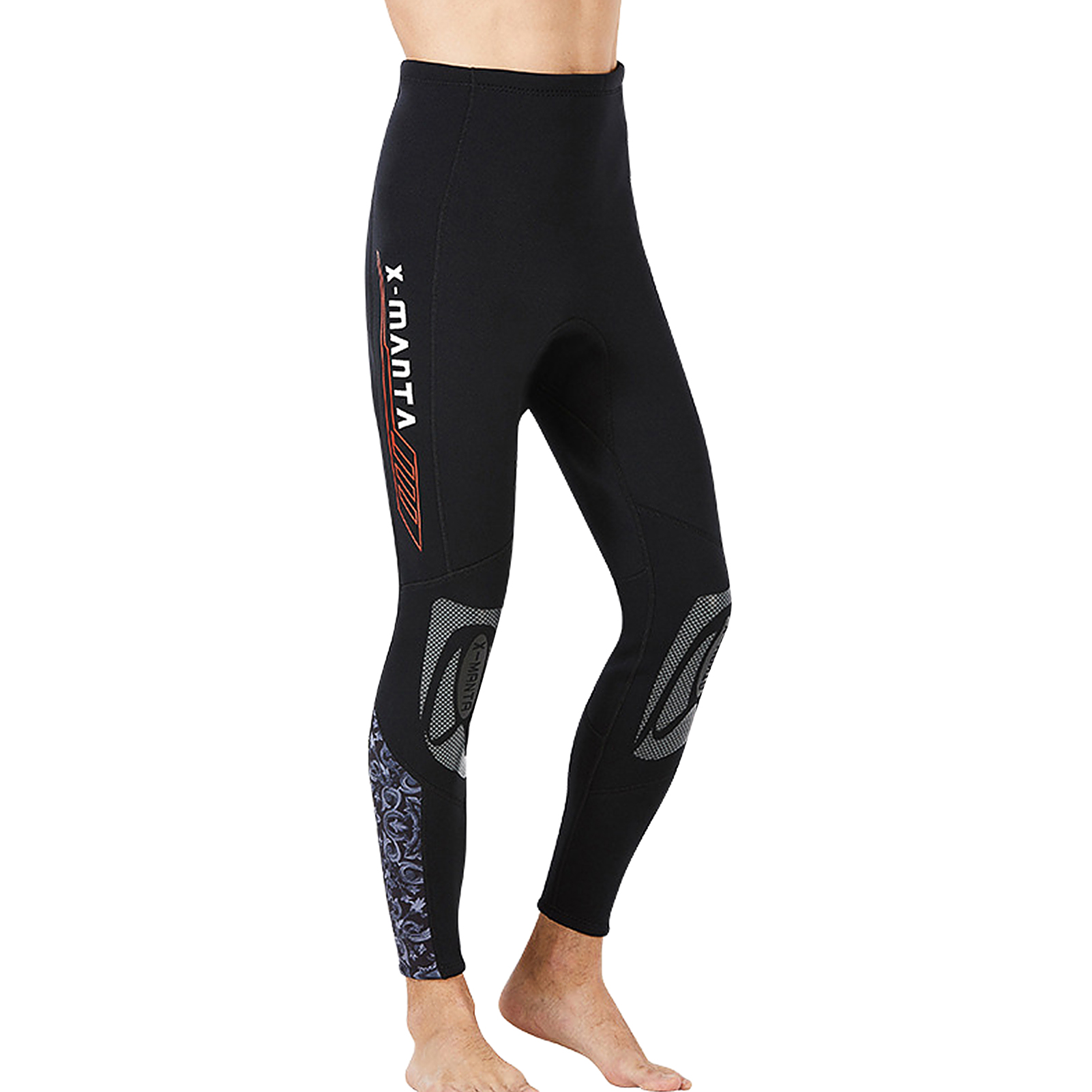 Leggings de plongée en néoprène 3mm pour femmes/hommes, pantalon serré de plongée en apnée et de surf, chaleur épaissie et protection solaire: Male Grey / M