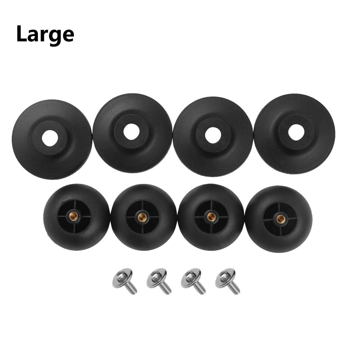 2/4 Sets Kitchen Grips Universal Cookware 6mm Holes Lids Knob Handle Cooking Pot Pan Replacement Knobs with Screw Rubber Gasket