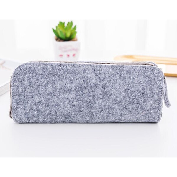 Smiple Effen Kleur Etui Zwart/grijs Pencilcase Estuches School Pennenbakje Potlood Tas Schoolbenodigdheden Student Briefpapier: 4