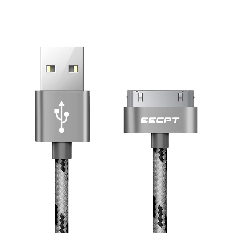 EECPT 30 Pin USB Kabel voor iPhone 4 S 4 S 3GS iPad 1 2 3 iPod Nano iTouch Charger kabel Data Sync Draad Snel Opladen Cord Adapter: Gray / 2 m