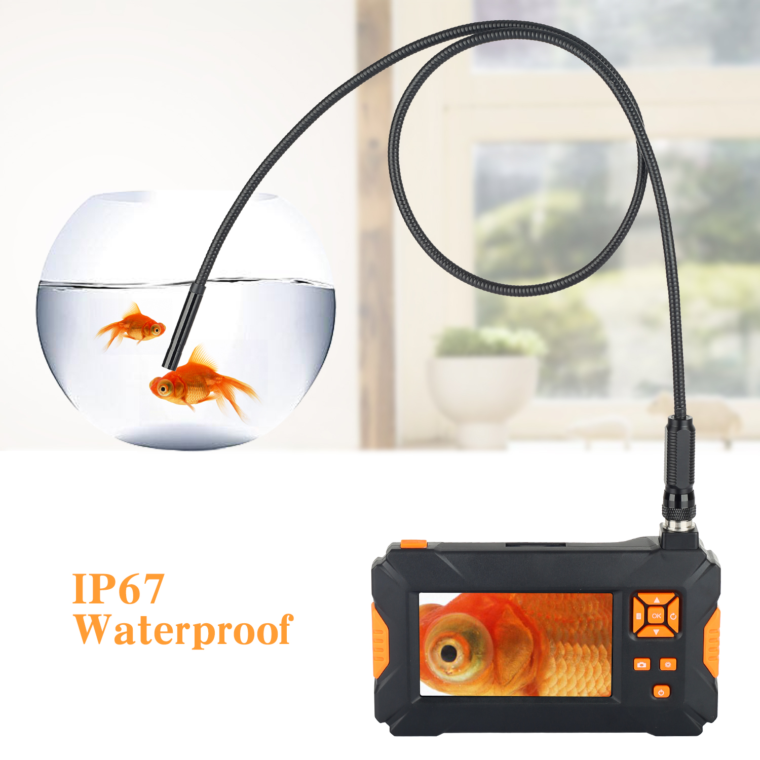 4.3 Inch LCD Color Screen 1080P Handheld Endoscope Industrial Home Endoscopes with 8 LEDs