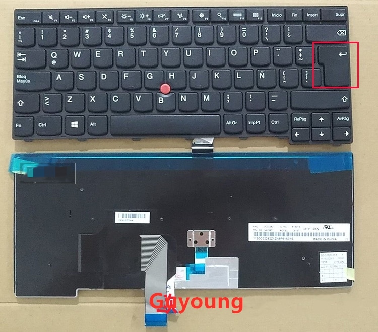 Europeisk tastatur for lenovo thinkpad  l440 l450 l460 l470 t431s t440 t440p t440s t450 t450s e440 e431s t460 sp latin la