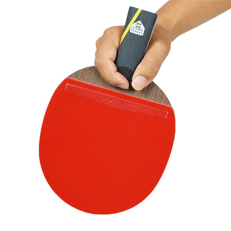 Huieson-raqueta de tenis de mesa de 6 estrellas, raquetas de Ping Pong de goma con doble grano de carbono, pala de pádel, potente murciélago con cubierta, 1 par