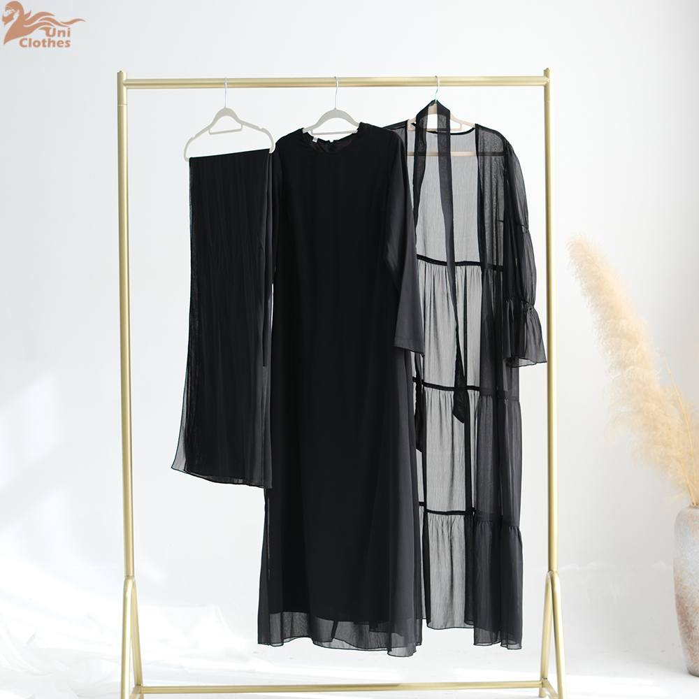 Muslimi-setti naisille ramadan arabialainen muslimi vaatimaton mekko dubai hijab abaya islamilainen juhla-asu kalkkunaviitta