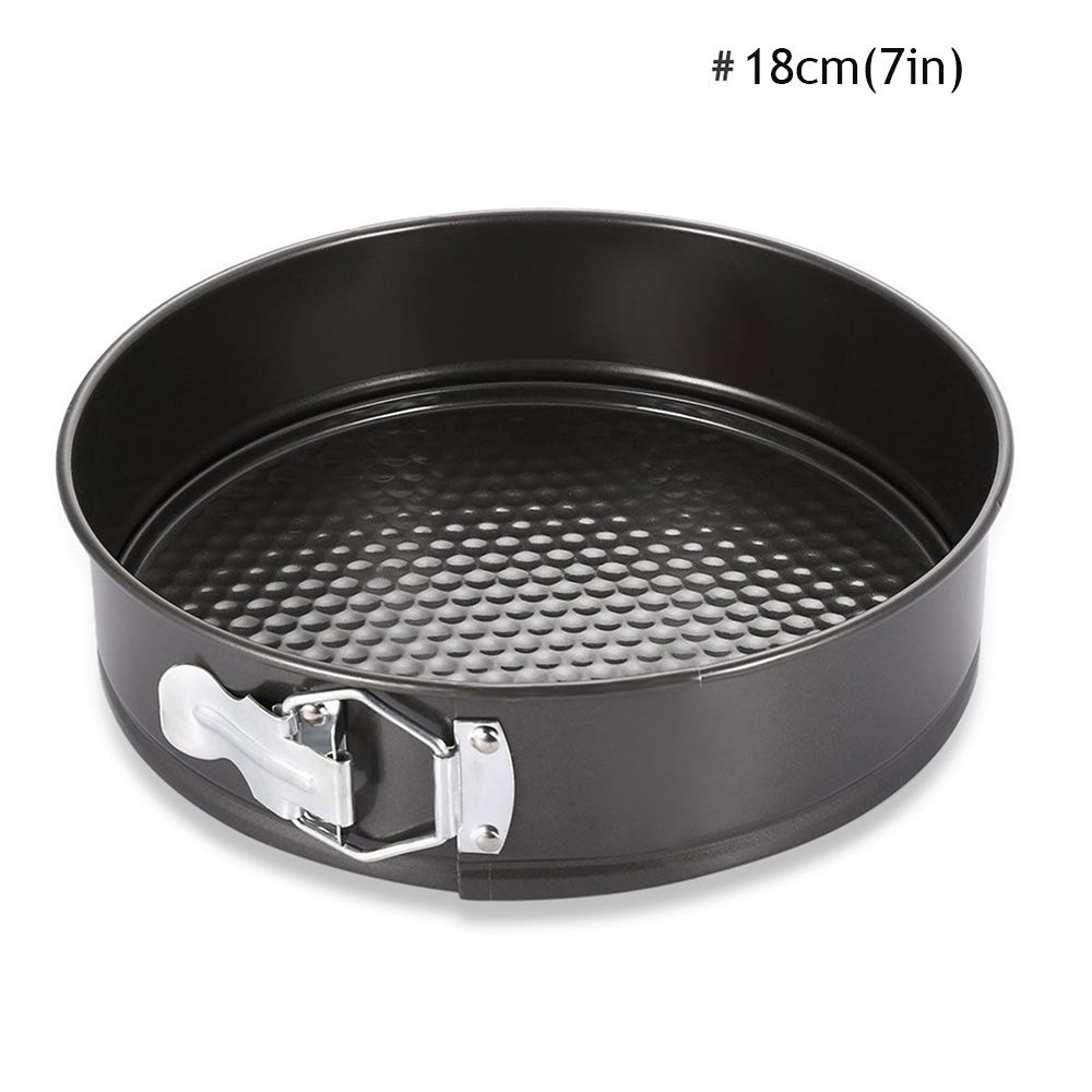 Mini rund kageform non-stick springform løs bund bradepande bakke kageform dekorationsværktøj: 7 tommer 18cm