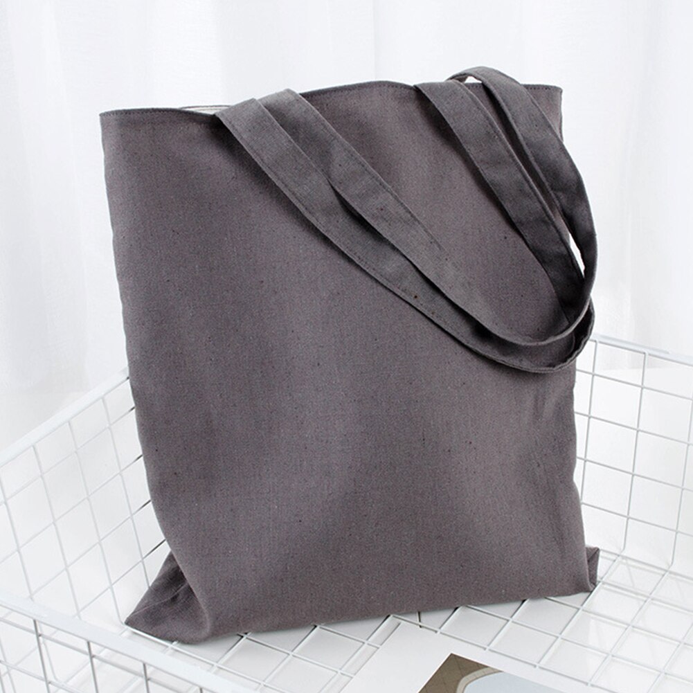 Sac fourre-tout en coton doux, réutilisable, lavable, polyvalent, naturel, universel, solide, , facile à utiliser, rangement pour les courses scolaires: GRIS