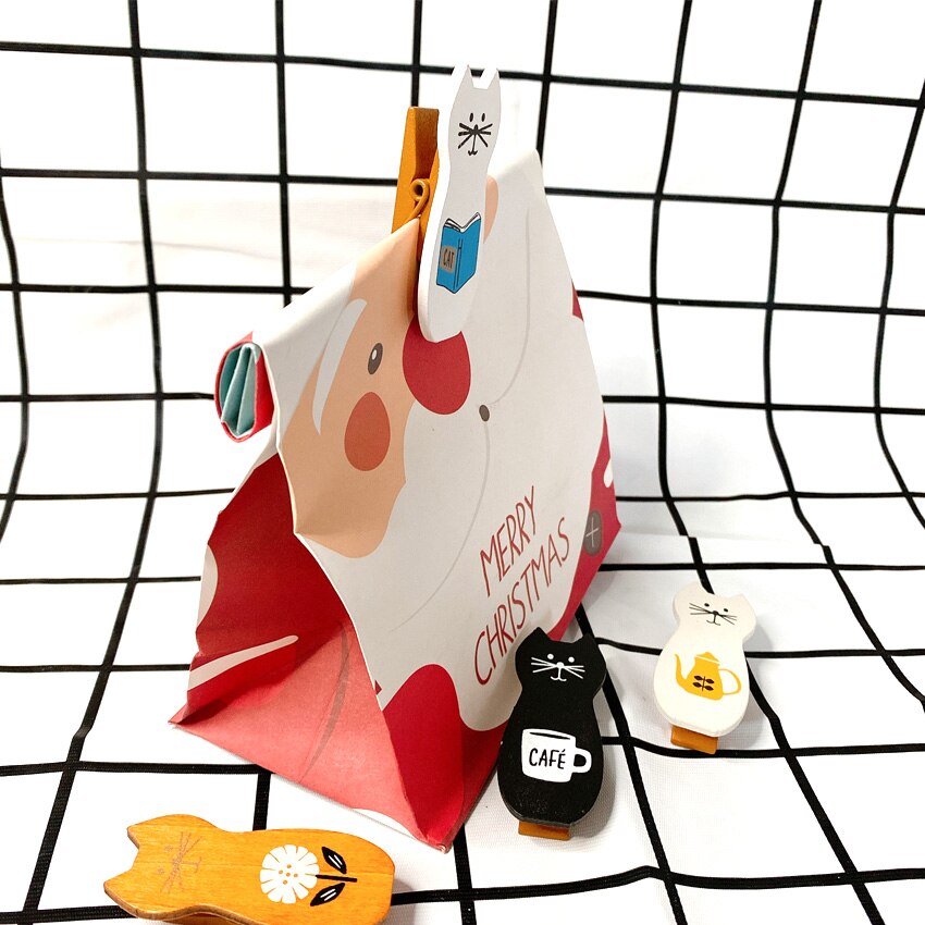 4 stuks/pak voor de detailhandel schattige mini kat koffie cartoon huishoudelijke benodigdheden dierenclip kantoordecoratie clips doe-het-zelf 4 keuzes