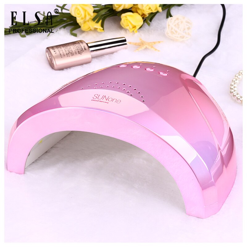 30 Pcs Led Nail Lamp Voor Manicure 48/24W Nail Dryer Nagellak Lamp 5 S/30 S/60 S Auto Sensor Manicure Gereedschap: Mirror- Pink / EU