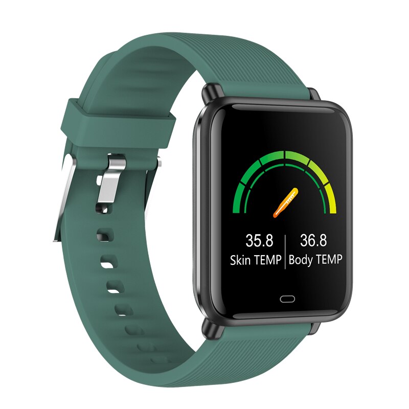 Q9t sport smartwatch lichaamstemperatuur meten aangepaste wijzerplaat smartwatch mannen vrouwen hartslagmeter armband voor android ios pk  p9: Groente