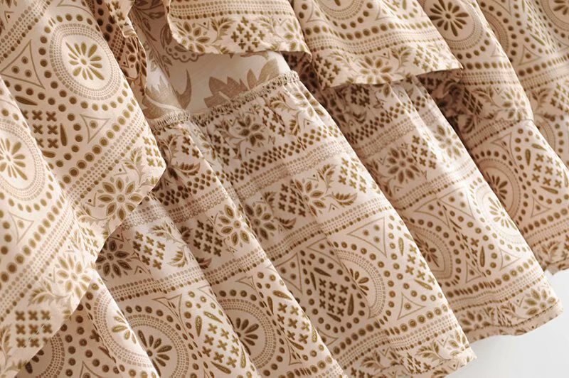 Vintage Chic Vrouwen Geel Bohemian Bloemen Gedrukt Lange A-lijn Rok Hoge Elastische Taille Geel Katoen Maxi Rokken Femme A698
