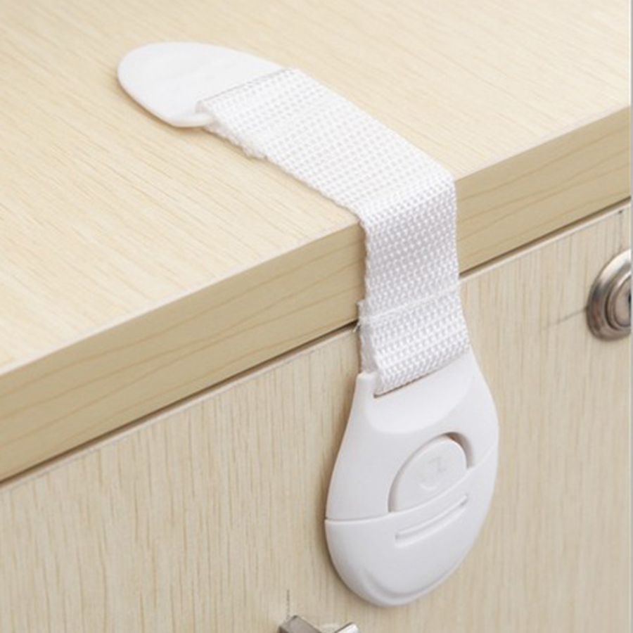 1pcs Safety Plastic Children Protection Lock Cabinet Door Drawers Refrigerator Toilet Blockers Kids Baby Care Safety Lock Strap