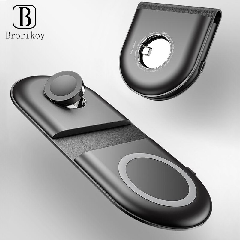 2 in 1 qi dual fast wireless charger pad for iphone 13 12 11 xs xr 8 airpods pro samsung  s20 s21 induction charging dock station