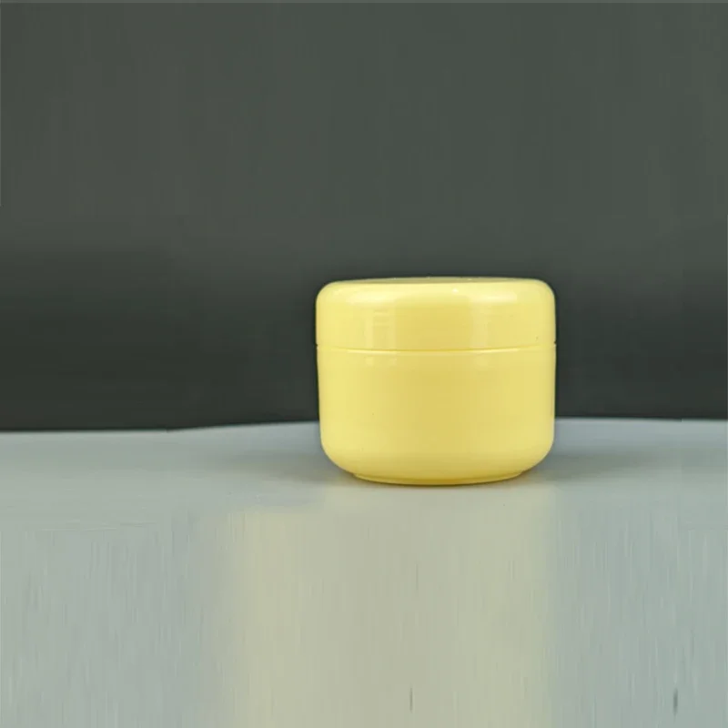 50 stuks/verpakking 10g 20g 30g 50g 100g navulbare roze plastic lege make-uppotjes/potjes/reisverpakkingen voor gezichtscrème, lotion en cosmetica: Lichtgeel / 12ml