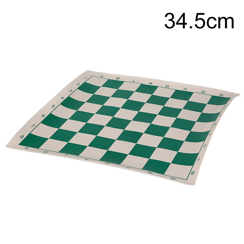 P15 34.5cm green & white Vinyl Tournament Chess Board for Children's Educational Games Magnetic Board for Chess