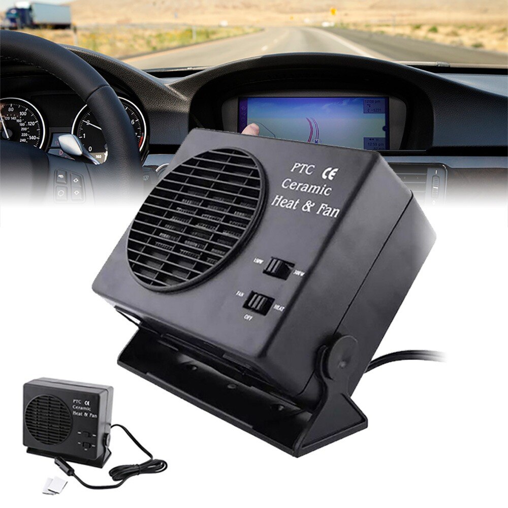 Mini Air Conditioner For Car 12V Portable 2 in 1 Electric Fan Heater 300W Defroster Demister Heating Car Fan Air Conditioner
