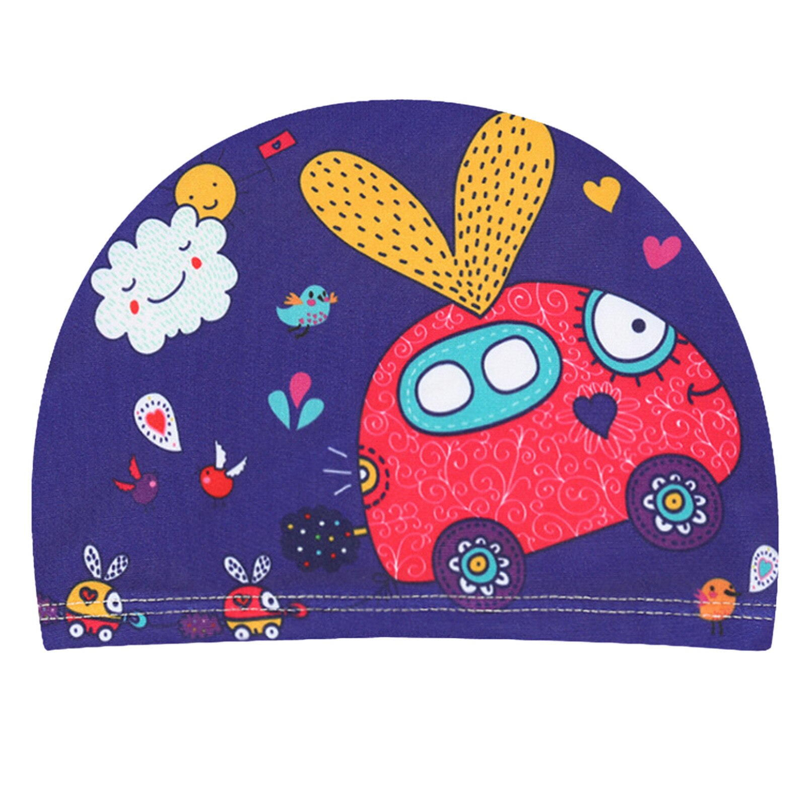 Gorro de natación con estampado de animales para niños y bebés, gorro ligero de poliéster suave con orejas protectoras e impermeable, Unisex # BL2