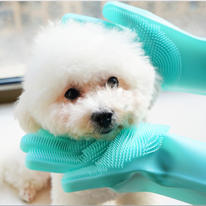 Pet Hond Kat Baden Handschoenen Met Borstel Anti-Kras En Anti-Bite Producten