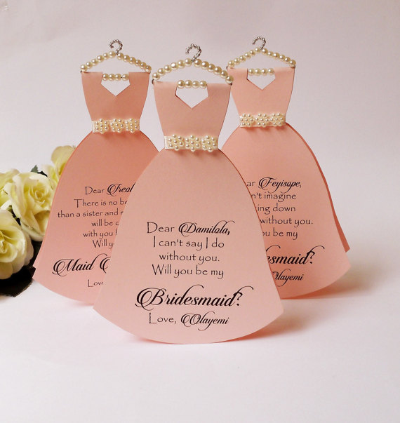 Skik vil du være min brudepige brudepige forslag kort brudekjole invitationer blomsterpige brudefest favoriserer
