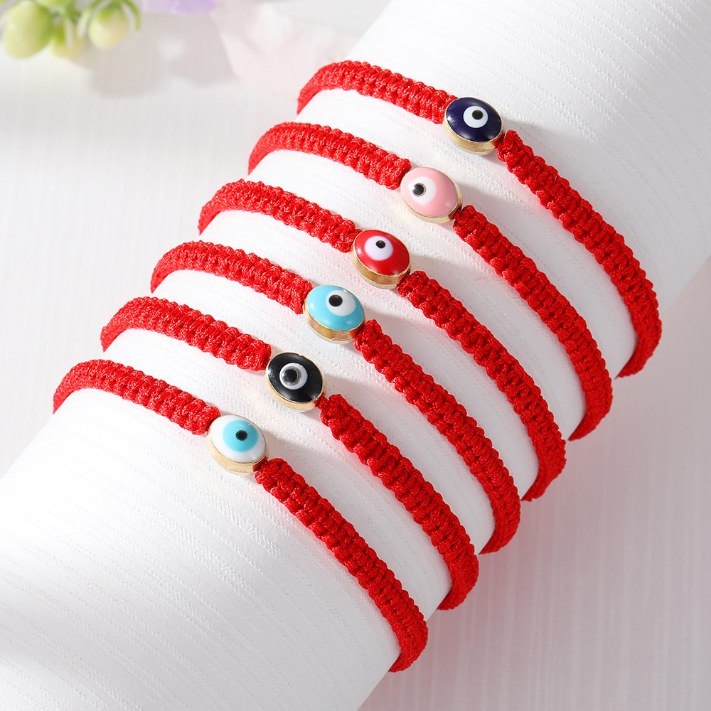 Gebed Turkse Hand Palm Evil Eye Gevlochten Armband Blauw Zwarte Kleur Nylon Draad Lucky Paar Armband & Bangles Sieraden Mannen vrouwen
