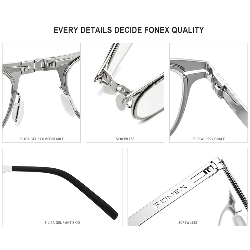 FONEX Anti Blauw Blokkeren Vouwen Leesbril Mannen Vrouwen Presbyopie Verziendheid Dioptrie Schroefloos Opvouwbare Brillen LH013