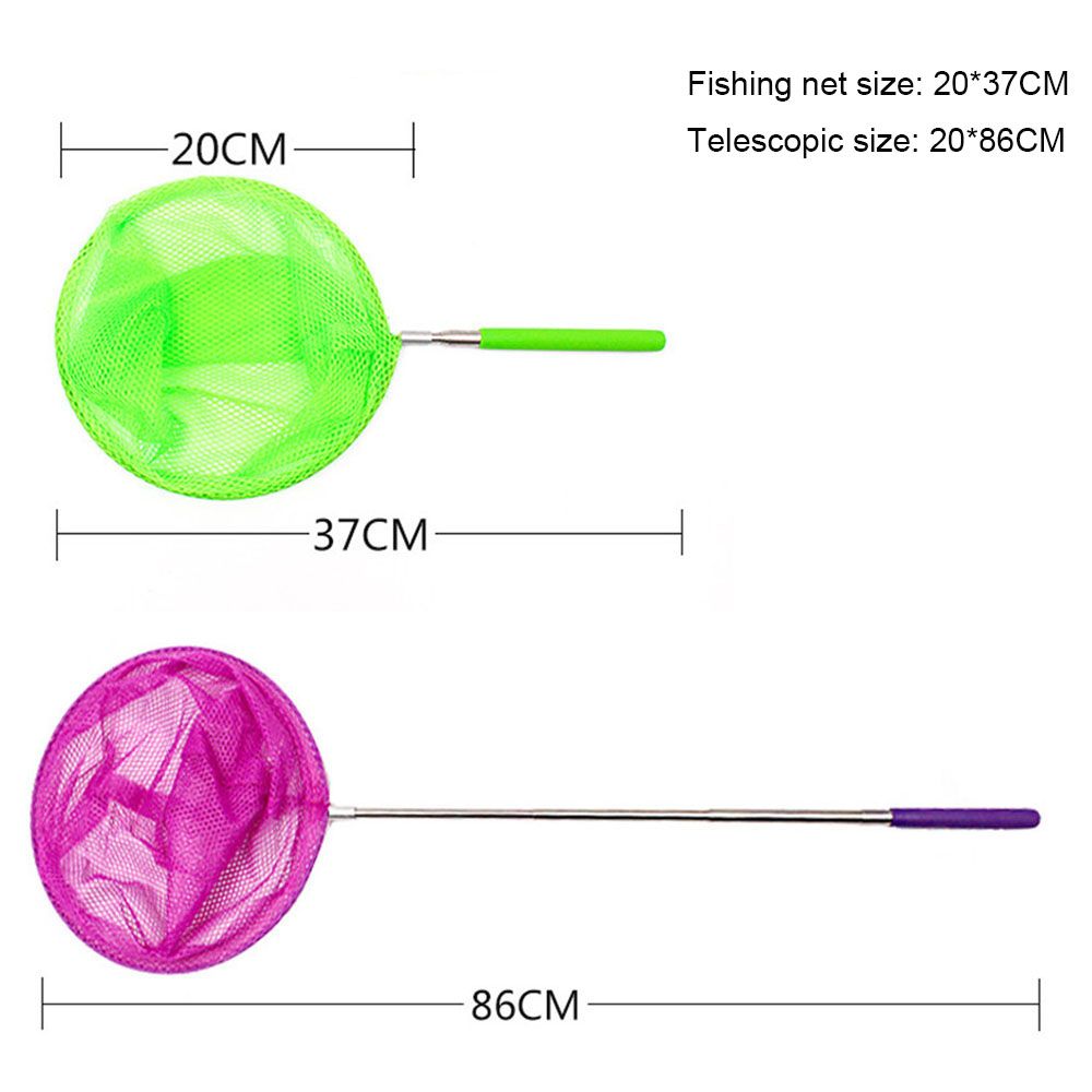 Red de pesca telescópica extensible para niños, malla ligera de 34 pulgadas para atrapar insectos, Red de mariposa