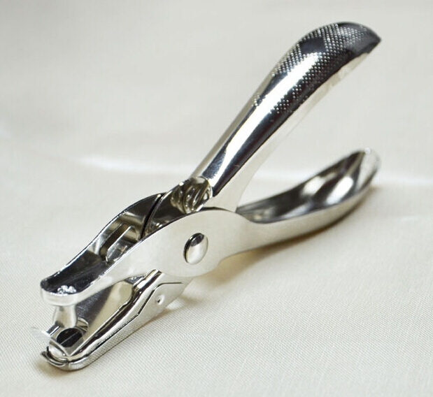 Perforadora de un solo agujero perforadora de papel manual de un solo orificio perforadoras para colección de recortes, 8 páginas, materiales de Metal, suministros escolares y de oficina, 1 Uds.