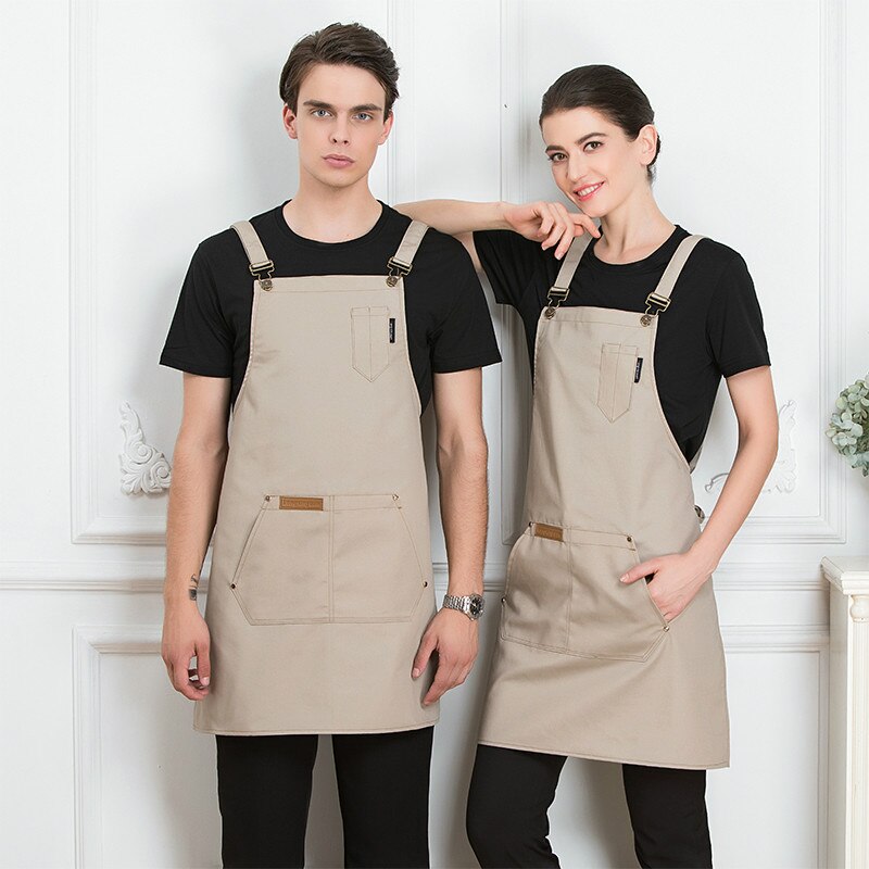 Men Women Adjustable Chef Apron Hotel BBQ Cafe Catering Food Service Restaurant Uniform Bakery Waiter Kitchen Work Apron