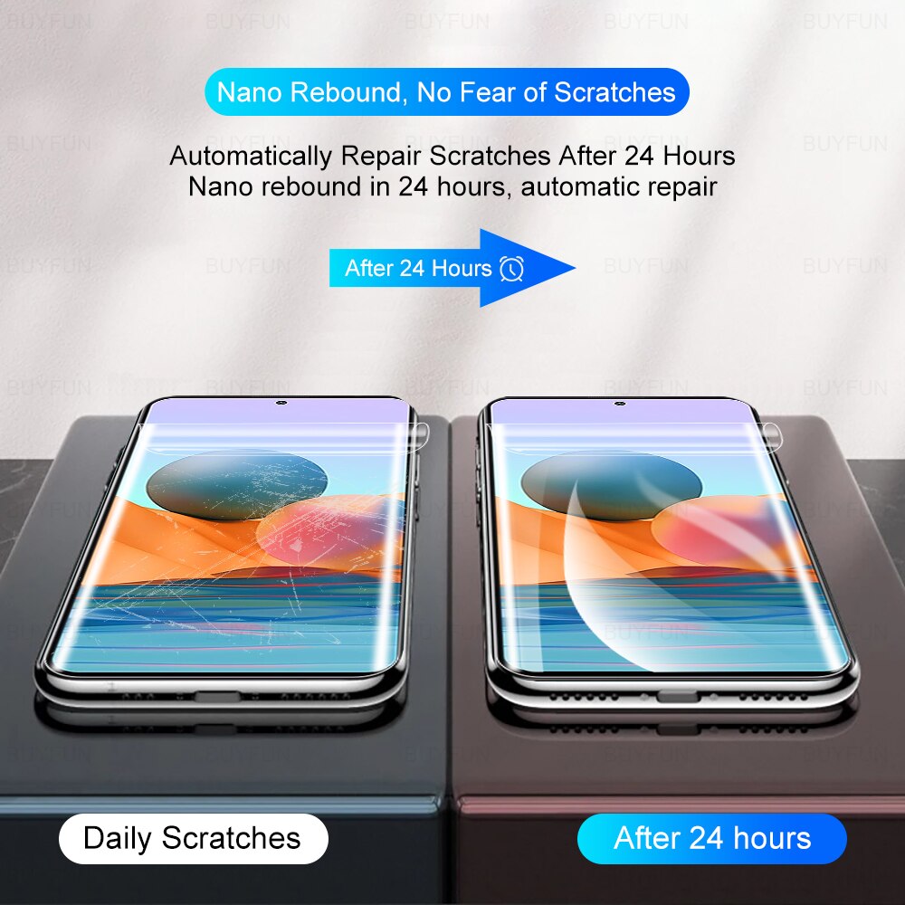 3 stück hydrogel-schutzfolie für xiaomi redmi note 10 pro, realme note 10 , 4g , 105g , 10s , 10t , 10 5g max